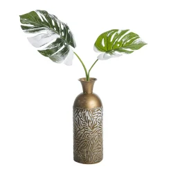 DecoWoerner Decoración De Verano|Hojas>Monstera Deliciosa Artificial Albo Variegata Hojas-Rama 85 Cm