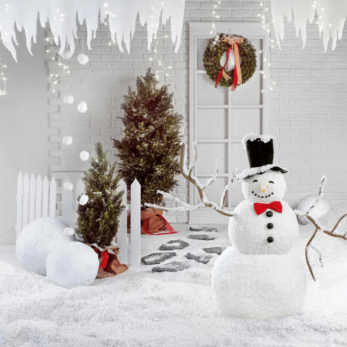 DecoWoerner Decoración De Invierno|Decoración Navideña Xxl>Muñeco De Nieve, Altura: 120 Cm