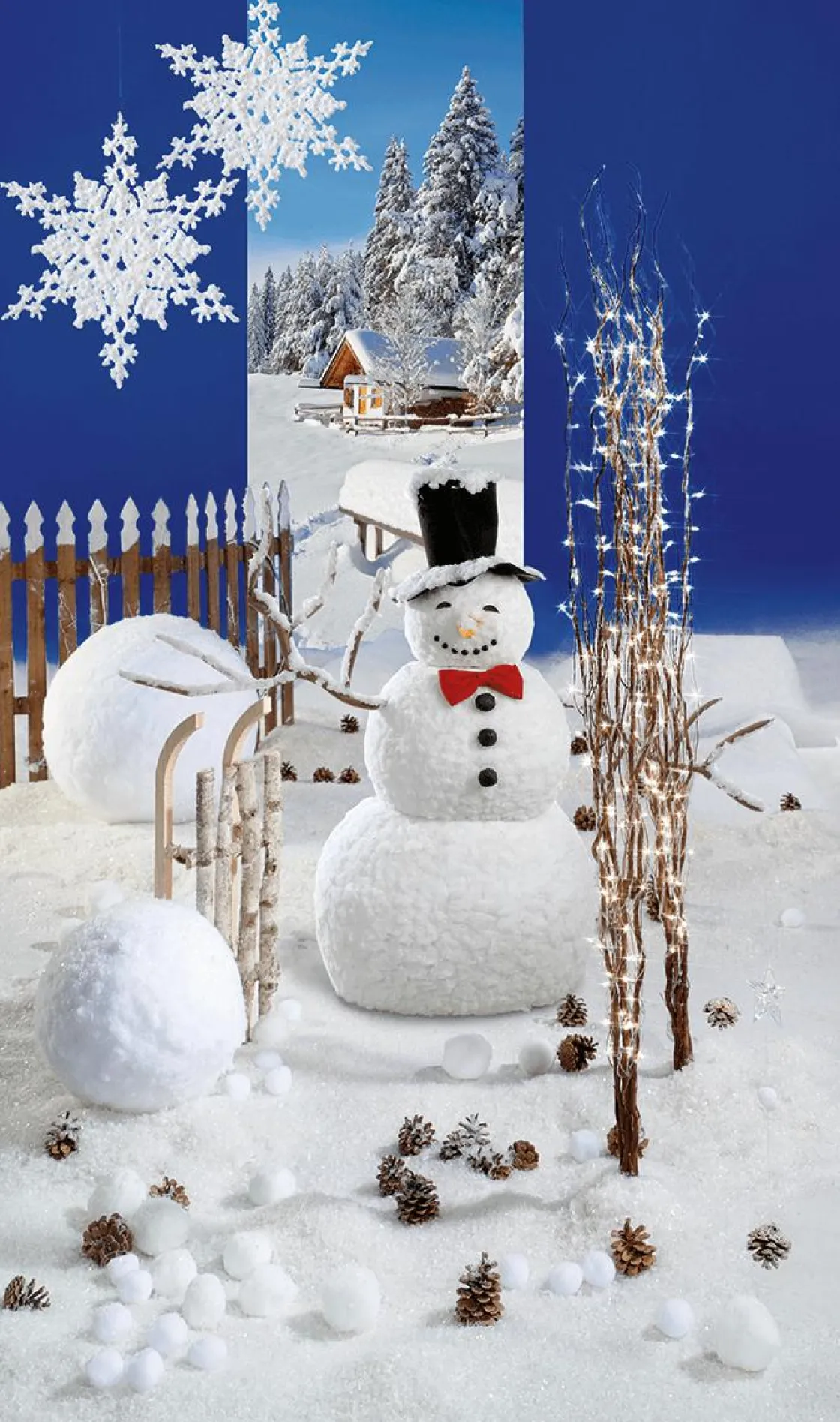DecoWoerner Decoración De Invierno|Decoración Navideña Xxl>Muñeco De Nieve, Altura: 120 Cm