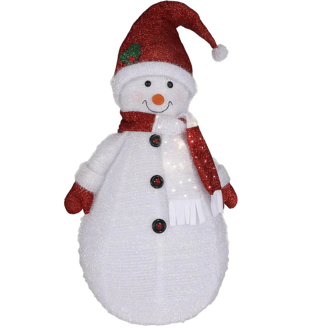 DecoWoerner Decoración De Invierno|Figuras De Navidad>Muñeco De Nieve XL De Poliéster De 120 Cm