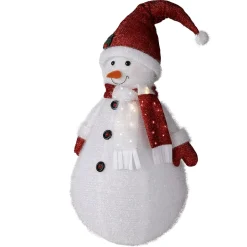 DecoWoerner Decoración De Invierno|Figuras De Navidad>Muñeco De Nieve XL De Poliéster De 120 Cm