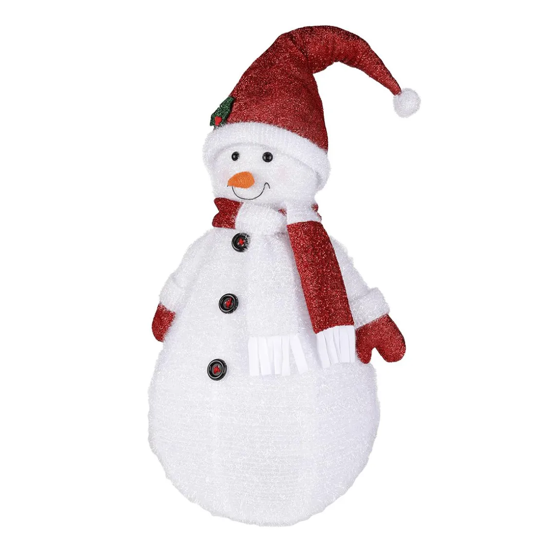 DecoWoerner Decoración De Invierno|Figuras De Navidad>Muñeco De Nieve XL De Poliéster De 120 Cm