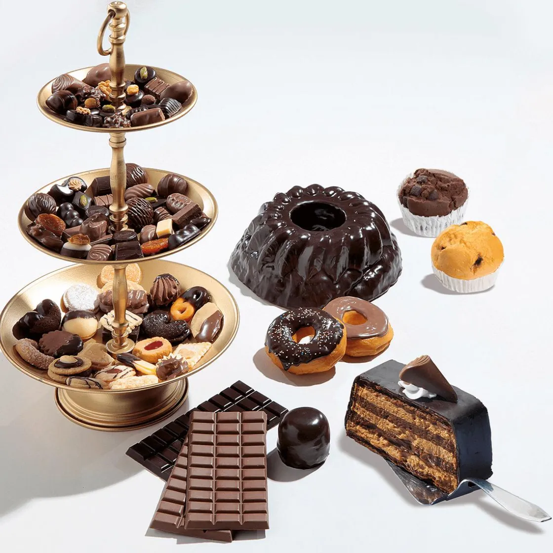 DecoWoerner Chocolate Y Helados|Pan Y Pastel>Muffin De Chocolate Alimento De Imitación 7 Cm Ø