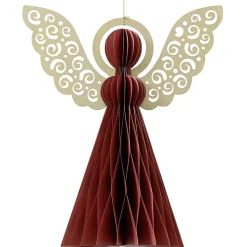 DecoWoerner Decoración Temática|Figuras De Navidad>Ángel De Papel Gofrado Deluxe 40 Cm