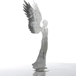 DecoWoerner Figuras De Navidad>Ángel Decorativo De Metal Con Aspecto De Hoja De , 54 Cm