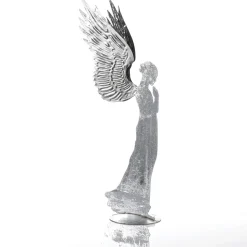 DecoWoerner Figuras De Navidad>Ángel Decorativo De Metal Con Aspecto De Hoja De , 54 Cm