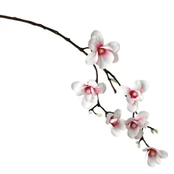 DecoWoerner Decoración De Primavera|Ramas Y Ramitas>Noble Rama De Magnolia Artificial, Rosado, 100 Cm