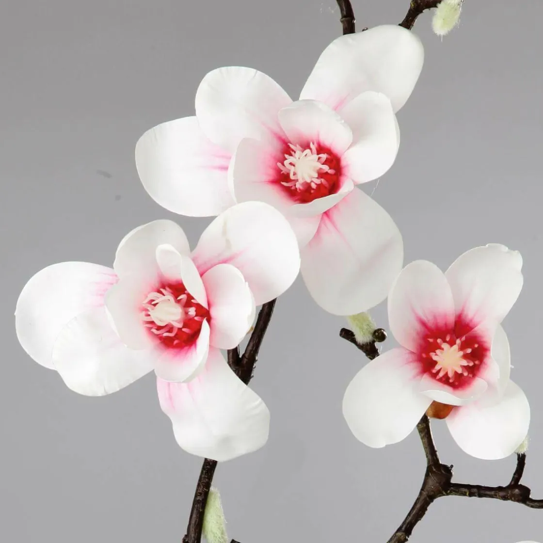 DecoWoerner Decoración De Primavera|Ramas Y Ramitas>Noble Rama De Magnolia Artificial, Rosado, 100 Cm