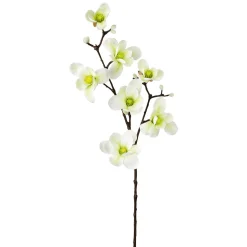 DecoWoerner Decoración De Primavera|Ramas Y Ramitas>Noble Rama De Magnolia Artificial, Verde, 100 Cm