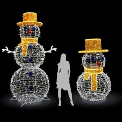 DecoWoerner Luz Decorativa|Decoración Navideña Xxl>Objeto Luminoso XXL Muñeco De Nieve Para Exterior