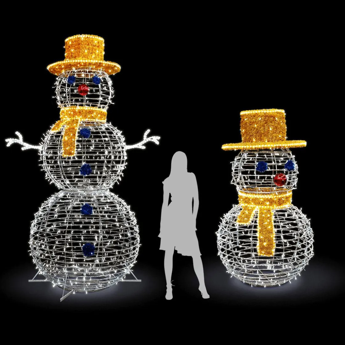 DecoWoerner Luz Decorativa|Decoración Navideña Xxl>Objeto Luminoso XXL Muñeco De Nieve Para Exterior