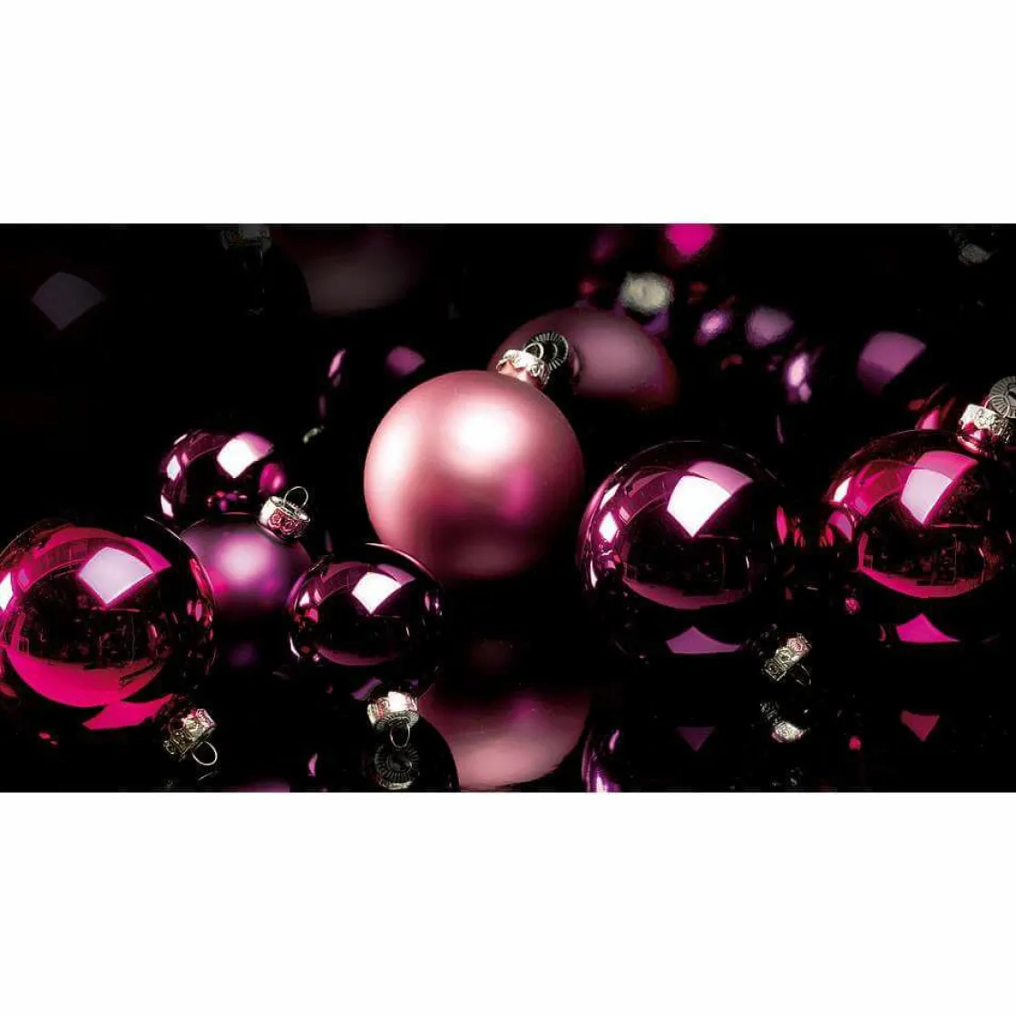 DecoWoerner Bolas De Navidad>Orquídea, Bolas De Navidad Brillantes De Plástico Ignífugo, 6 Cm Ø - 24 Piezas