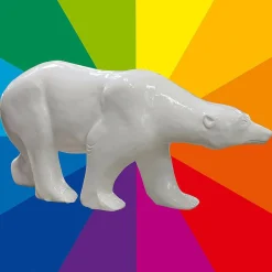 DecoWoerner Decoración De Animales|Decoración De Invierno>Oso Polar Decorativo Color A Elegir, Longitud 230 Cm