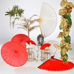 DecoWoerner Árboles Artificiales>Palmera Artificial Decorativa, 140 Cm, Dorada