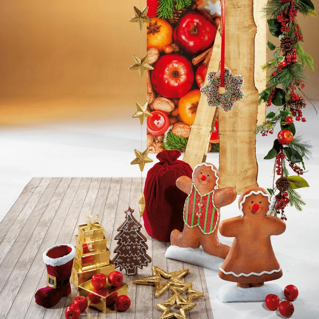 DecoWoerner Chupetes Xxl|Figuras De Navidad>Pan De Especias "Abeto" Alimento De Imitación 40 Cm