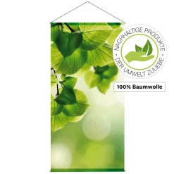 DecoWoerner Pancartas De Primavera>Pancarta De Fibra Natural Ligera Resistente A La Luz Hojas De Abedul 100 X 200 Cm