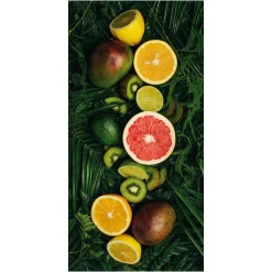 DecoWoerner Pancartas Temáticas|Pancartas De Verano>Pancarta De Tela Ignífuga "frutas Tropicales" De Tela De Bandera 100 X 200 Cm