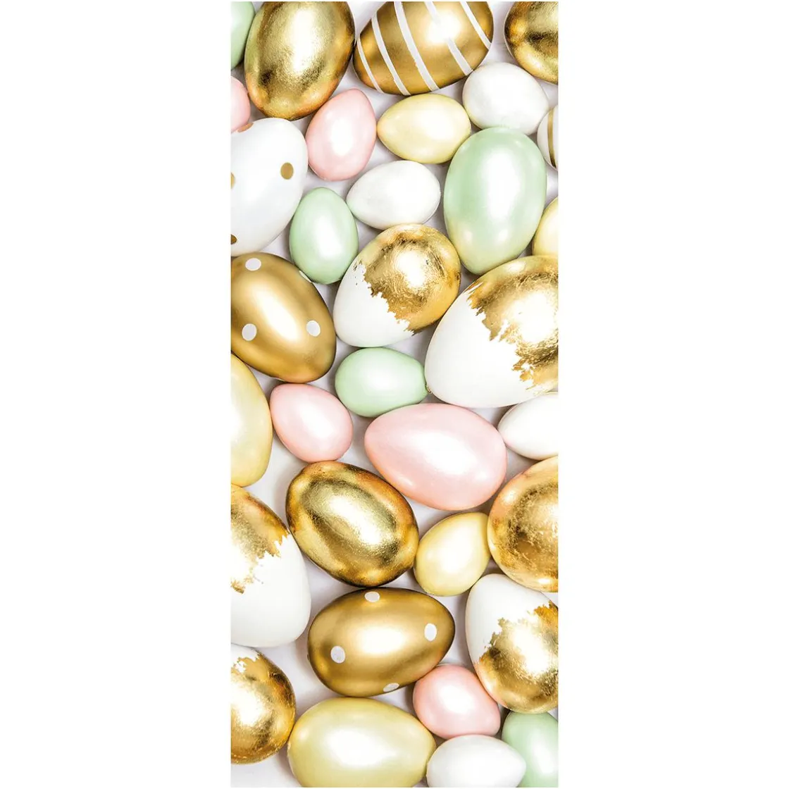 DecoWoerner Decoración De Pascua|Pancartas De Primavera>Pancarta De Tela Ignífuga "Huevos De Pascua En Pastel Y " De Tela De Bandera 75 X 180 Cm