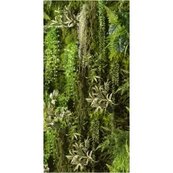 DecoWoerner Decoración Natural|Decoración De Verano>Pancarta De Tela Ignífuga "Muro De Plantas s" De Tela De Bandera 100 X 200 Cm