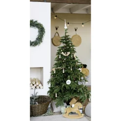 DecoWoerner Pancartas De Navidad E Invierno|Bandera De Navidad>Pancarta De Tela Ignífuga "Árbol De Navidad Nórdico" De Tela De Bandera 100 X 200 Cm