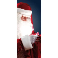 DecoWoerner Pancartas De Navidad E Invierno|Bandera De Navidad>Pancarta De Tela Ignífuga "Papá Noel Como Portador De Regalos" De Tela De Bandera 75 X 180 Cm