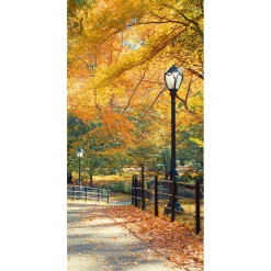 DecoWoerner Decoración De Otoño|Pancartas De Otoño>Pancarta De Tela Ignífuga "Parque De Otoño" De Tela De Bandera 100 X 200 Cm