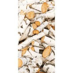 DecoWoerner Decoración De Invierno|Decoración De Otoño>Pancarta De Tela Ignífuga "troncos De Madera De Abedul " De Tela De Bandera 100 X 200 Cm