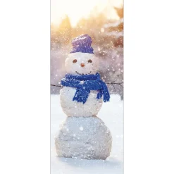 DecoWoerner Decoración De Invierno|Pancartas De Navidad E Invierno>Pancarta De Tela Muñeco De Nieve 75 X 180 Cm