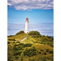 DecoWoerner Bandera Xxl|Decoración De Verano>Pancarta De Tela XL "faro Blanco" De Tela De Bandera Ignífuga 150 X 200 Cm