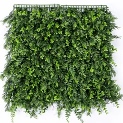 DecoWoerner Decoración De Verano|Decoración De Primavera>Panel Artificial De Eucalipto Y Helecho Premium, 50 X 50 Cm