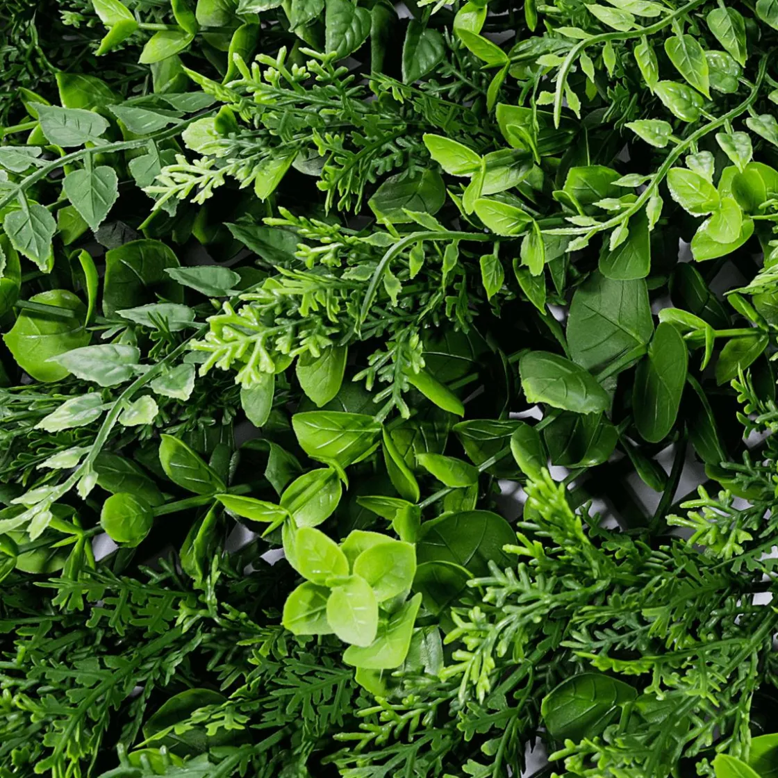 DecoWoerner Decoración De Verano|Decoración De Primavera>Panel Artificial De Eucalipto Y Helecho Premium, 50 X 50 Cm