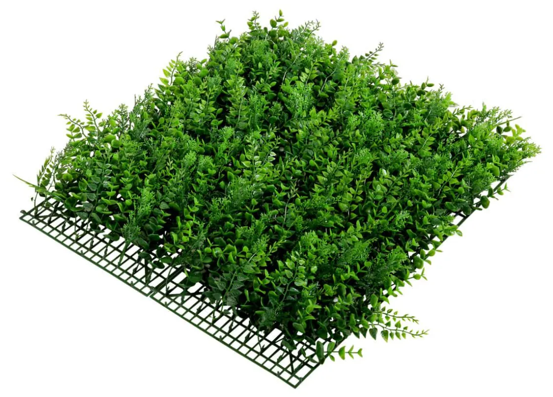 DecoWoerner Decoración De Verano|Decoración De Primavera>Panel Artificial De Eucalipto Y Helecho Premium, 50 X 50 Cm
