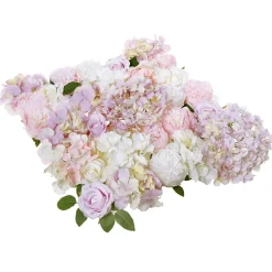 DecoWoerner Paredes De Plantas>Panel Con Flores En Colores Pastel Artificial