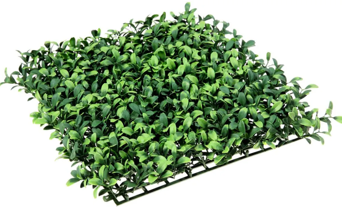 DecoWoerner Decoración De Verano|Decoración De Primavera>Panel De Arbusto Deluxe Artificial, 25 X 25 Cm