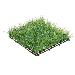 DecoWoerner Decoración De Primavera|Césped Artificial>Panel De Césped Deluxe Artificial, 25 X 25 Cm
