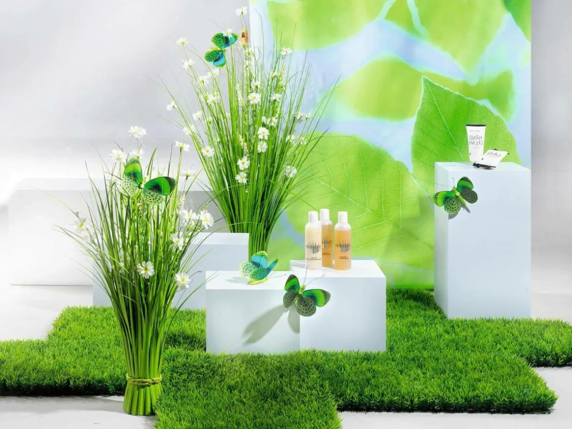 DecoWoerner Decoración De Primavera|Césped Artificial>Panel De Césped Deluxe Artificial, 25 X 25 Cm
