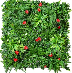 DecoWoerner Decoración De Verano|Decoración De Primavera>Panel De Mezcla De Pasto Y Flores, 1 X 1 M