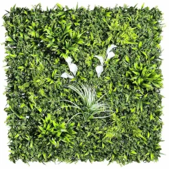 DecoWoerner Decoración De Verano|Decoración De Primavera>Panel Pared Artificial Césped Mixto, 1 X 1 M