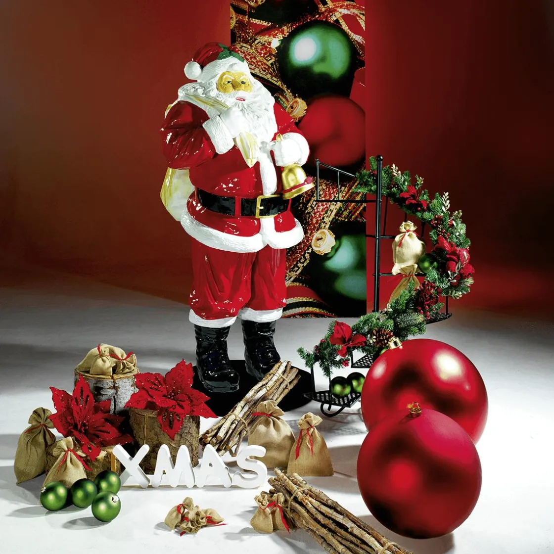 DecoWoerner Decoración Navideña Xxl>Papá Noel De Fibra De Vidrio 180 Cm