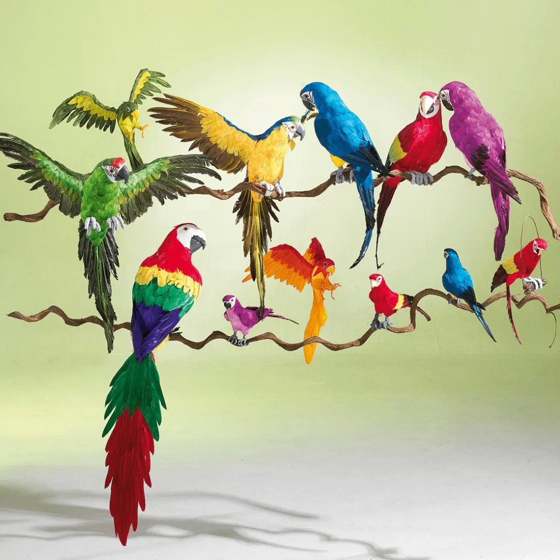 DecoWoerner Decoración De Animales|Decoración De Verano>Papagayo Decorativo -amarillo, Longitud 70 Cm
