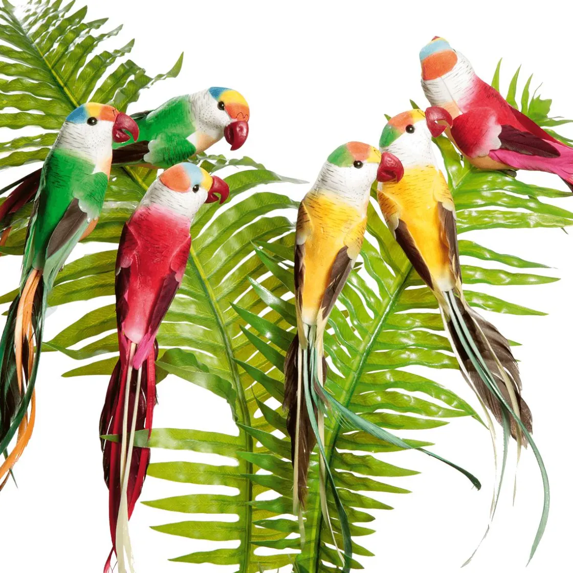DecoWoerner Decoración De Animales|Decoración De Verano>Papagayos Decorativos, 22 Cm, 6 Piezas
