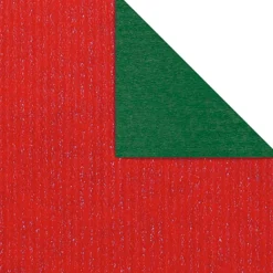 DecoWoerner Papel De Regalo>Papel De Envolver Rollo Bicolor Rojo 50 Cm X 50 M