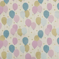 DecoWoerner Papel De Regalo|Go Green - Envoltorio Para Regalo Ecológico>Papel De Hierba Reciclado Con Globos De Colores, 50 Cm, 50 M