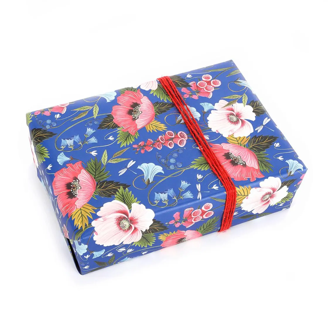 DecoWoerner Papel De Regalo|Go Green - Envoltorio Para Regalo Ecológico>Papel De Regalo Sostenible Con Flores Y Libélulas - Bobina De Papel De Regalo Sostenible De 50 M