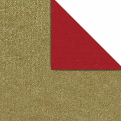 DecoWoerner Papel De Regalo>Papel De Regalo Bicolor 70 Cm, 250 M, /oro