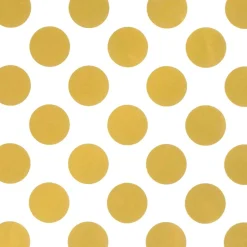 DecoWoerner Papel De Regalo|Go Green - Envoltorio Para Regalo Ecológico>Papel De Regalo Blanco Sostenible Con Puntos Dorados - Bobina De Papel De Regalo De 50 M