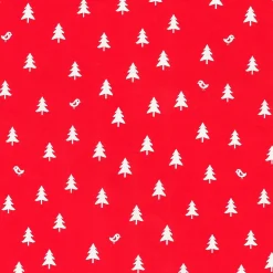 DecoWoerner Papel De Regalo|Go Green - Envoltorio Para Regalo Ecológico>Papel De Regalo Navideño Sostenible De Color Con Abetos Blancos - Bobina De Papel De Regalo De 50 M
