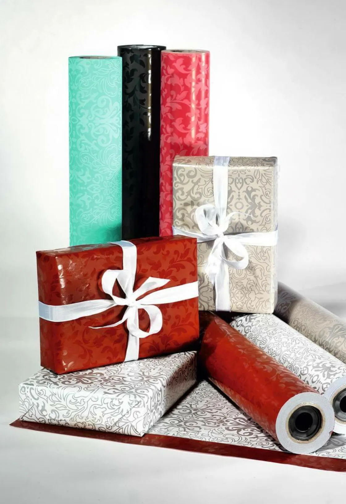 DecoWoerner Papel De Regalo|Go Green - Envoltorio Para Regalo Ecológico>Papel De Regalo Sostenible Con Diseño De Vid Brillante - Bobina De Papel De Regalo De 50 M