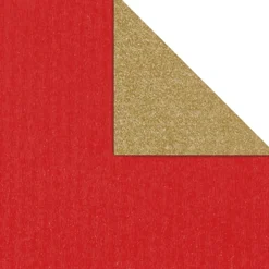 DecoWoerner Papel De Regalo>Papel De Regalo Rollo Bicolor Oro 50 Cm X 50 M