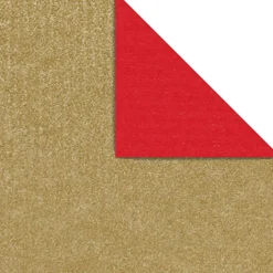 DecoWoerner Papel De Regalo>Papel De Regalo Rollo Bicolor Oro 50 Cm X 50 M